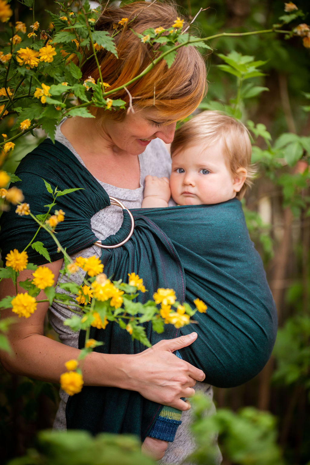 Madame Jordan - Ringsling - pur emerald