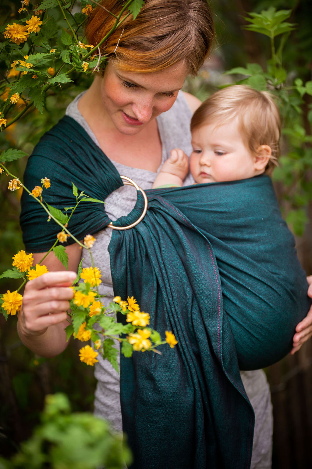 Madame Jordan - Ringsling - pur emerald