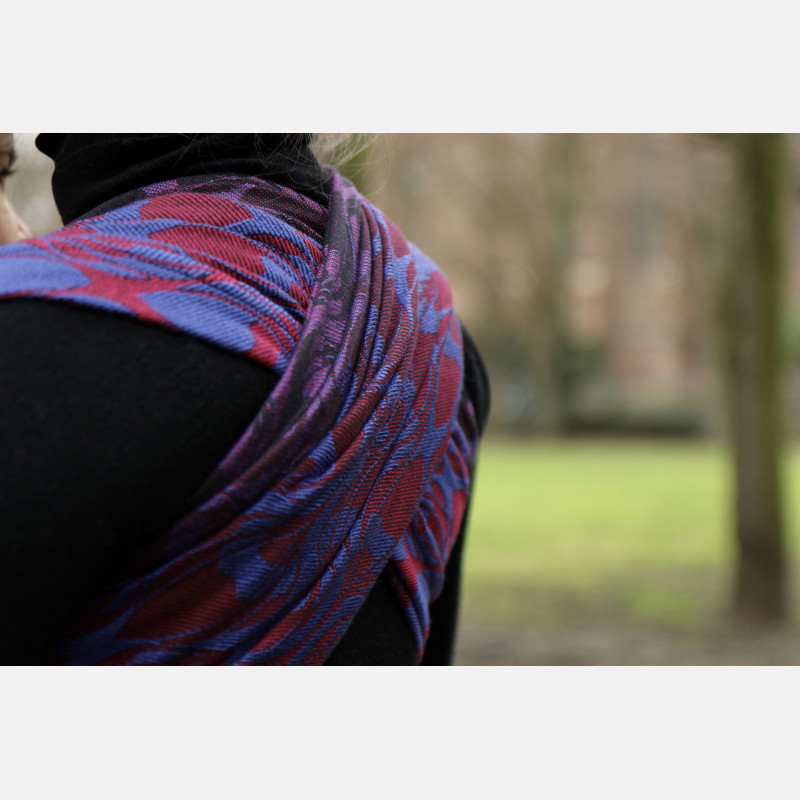 Yaro Tragetuch - La Fleur Duo Fuchsia Blue Meta Wool