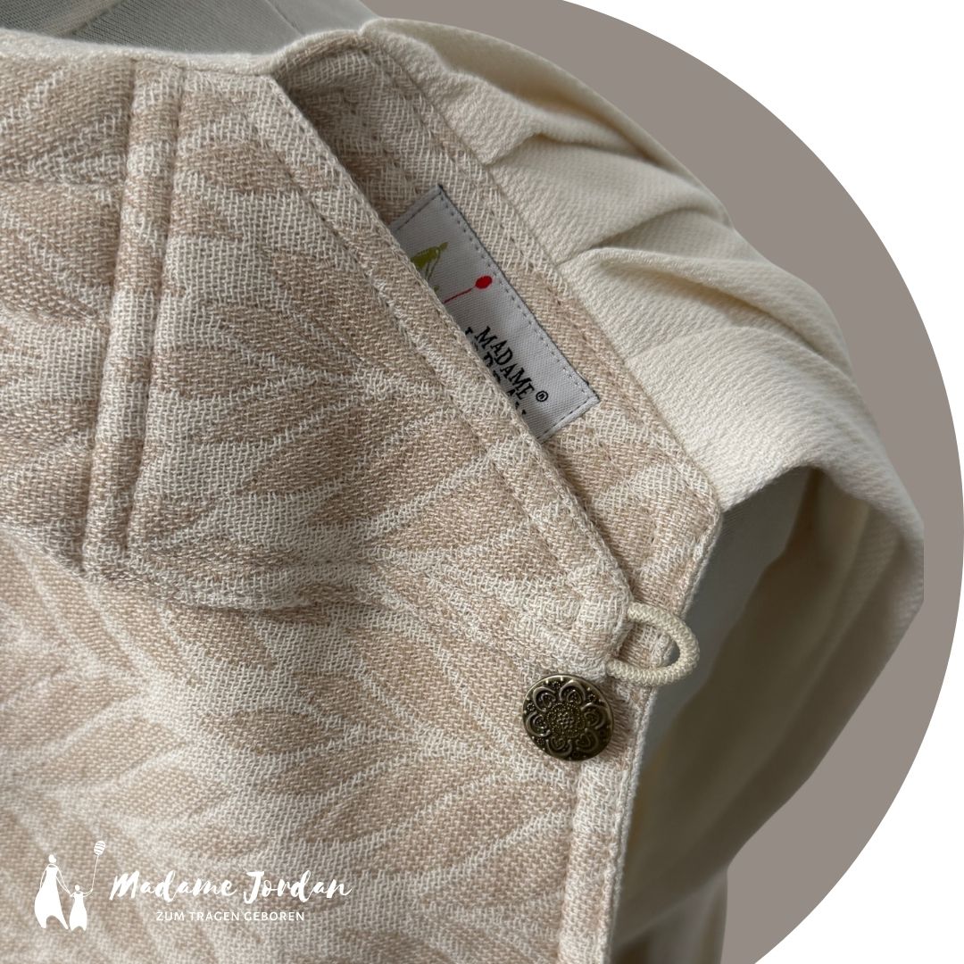 Madame Jordan Wrap Conversion Mei Tai Halfbuckle - Trias pur Triblend ab Geburt in Gr. 1