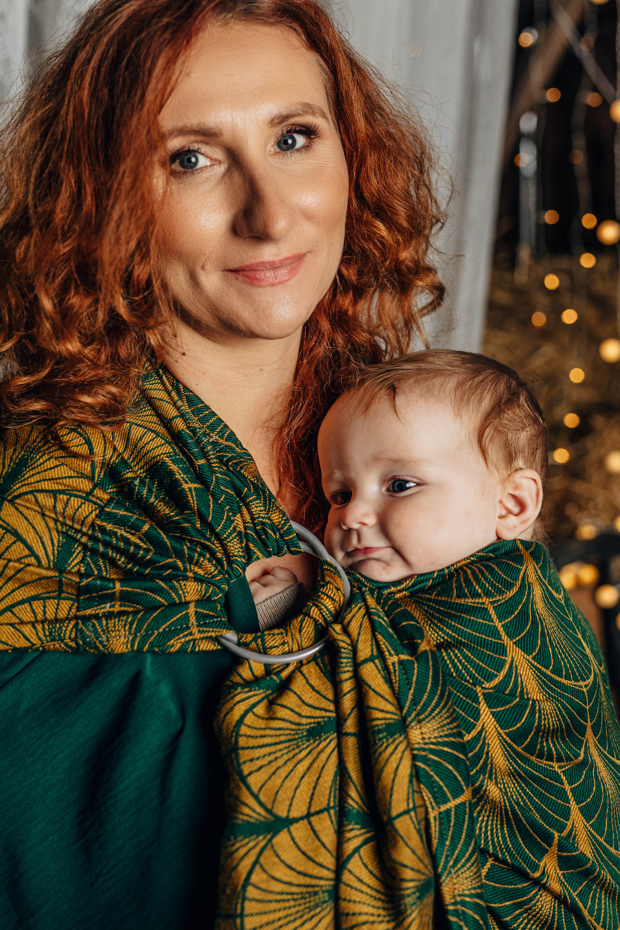 Lenny Lamb - Ringsling DECO - GOLDEN MOSS Lenny Lamb - Ringsling DECO - GOLDEN MOSS