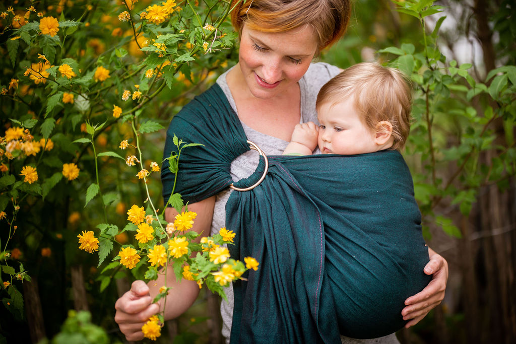 Madame Jordan - Ringsling - pur emerald