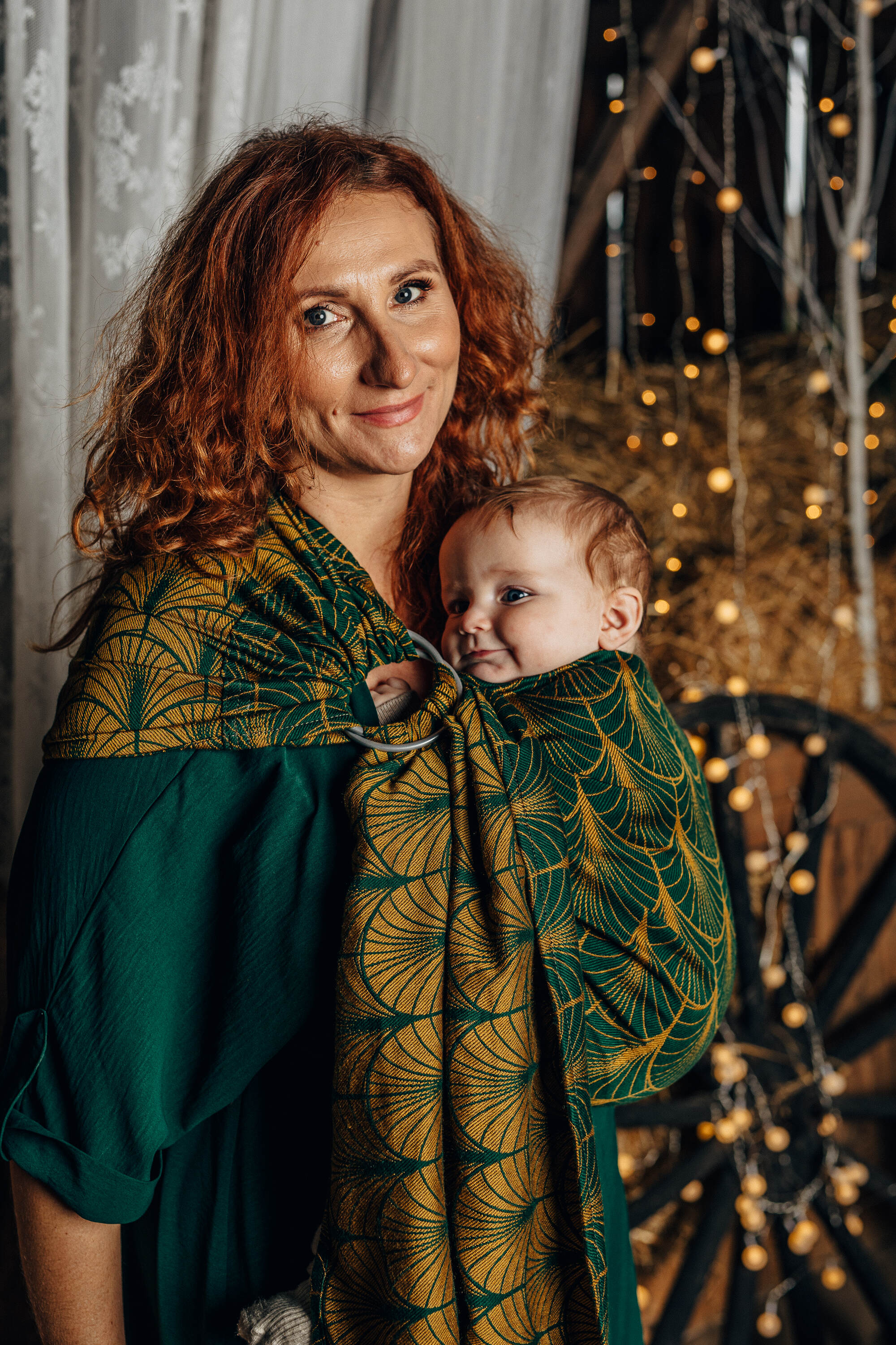 Lenny Lamb - Ringsling DECO - GOLDEN MOSS Lenny Lamb - Ringsling DECO - GOLDEN MOSS