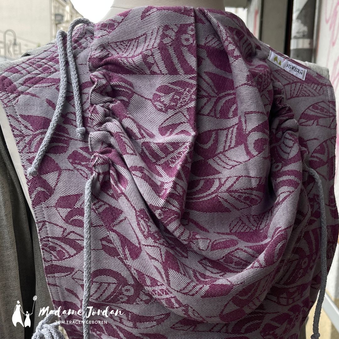 Wrap Conversion Mei Tai Halfbuckle - Four Winds Silver Cassis ab 75/80 cm Körpergröße