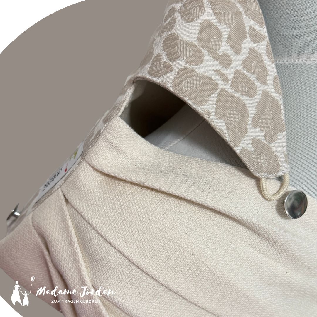 Wrap Conversion Mei Tai Halfbuckle - Leo creme ab Geburt Gr. 1