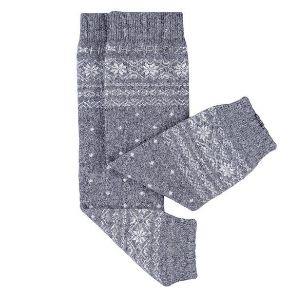 Merino-Babystulpen - Norweger grau