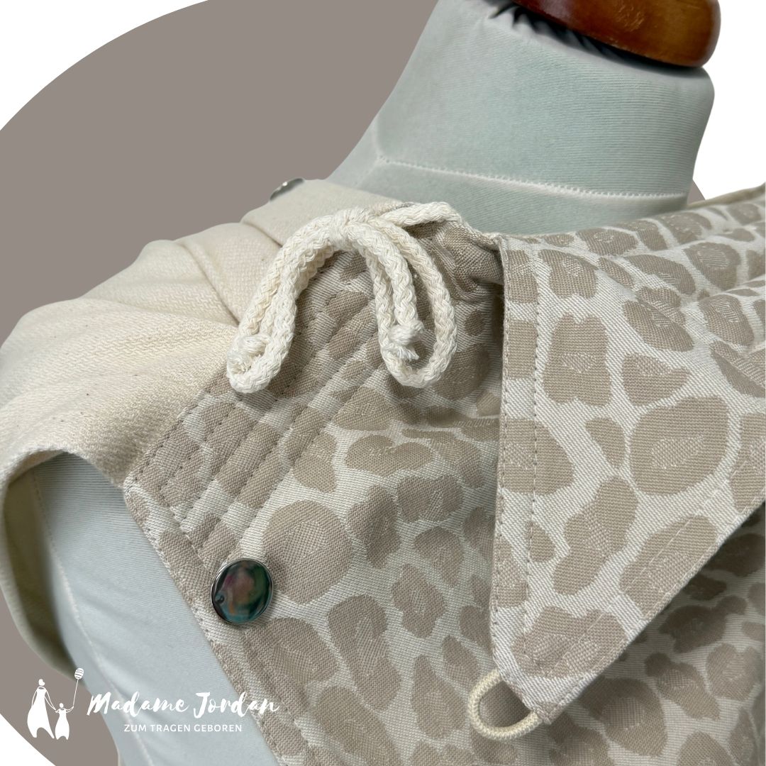 Wrap Conversion Mei Tai Halfbuckle - Leo creme ab Geburt Gr. 1