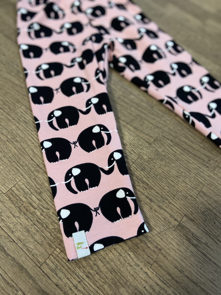 Leggings für Klein - Rosa Elefant 74/80