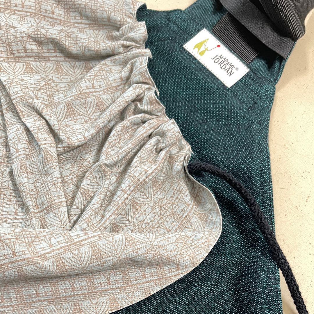 Twinset - Mr X & Twin Rückenteil - Fullbuckle Babytrage für Zwillinge - pur emerald / emerald FLW