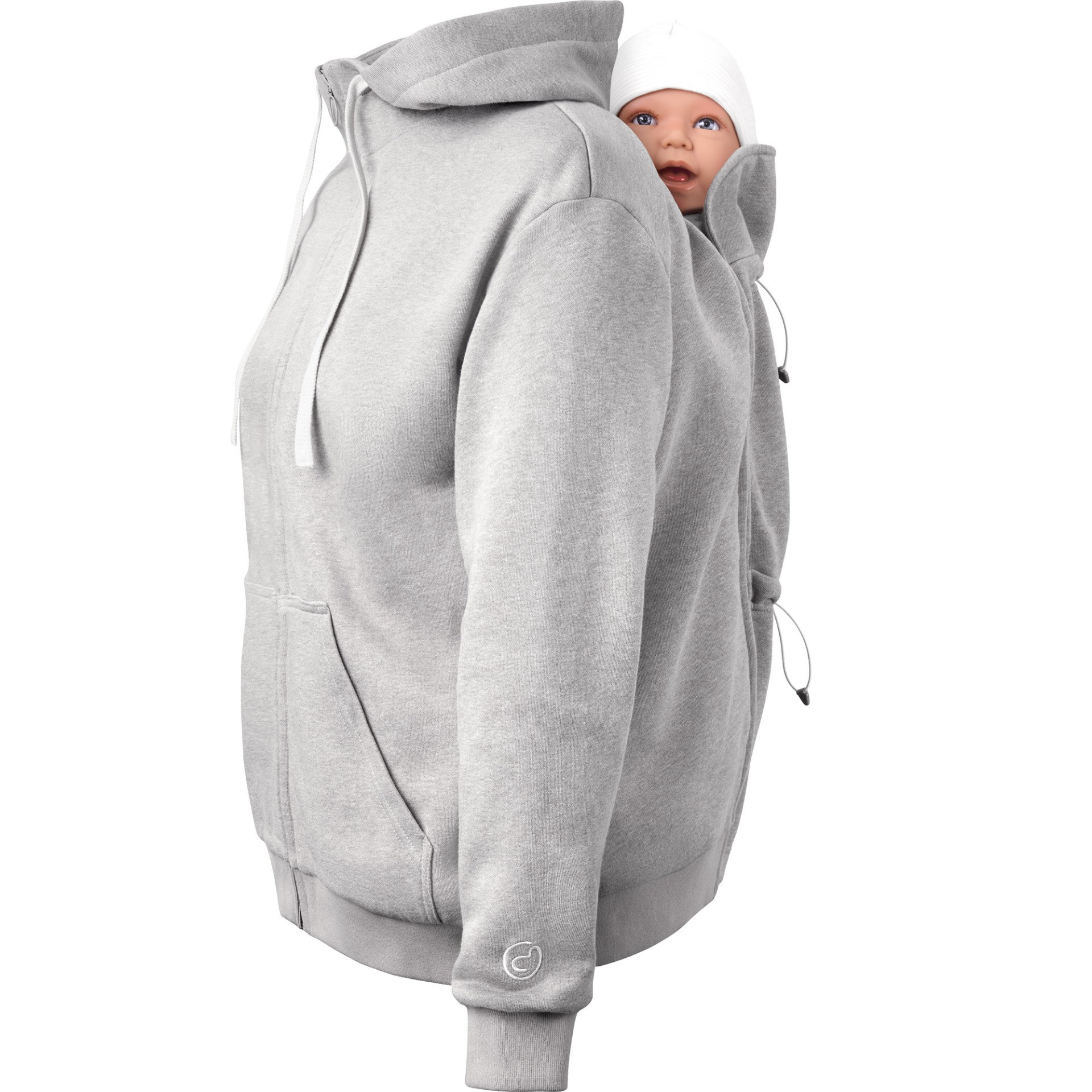 Mamalila Sweat-Tragejacke London - grau Gr. XS