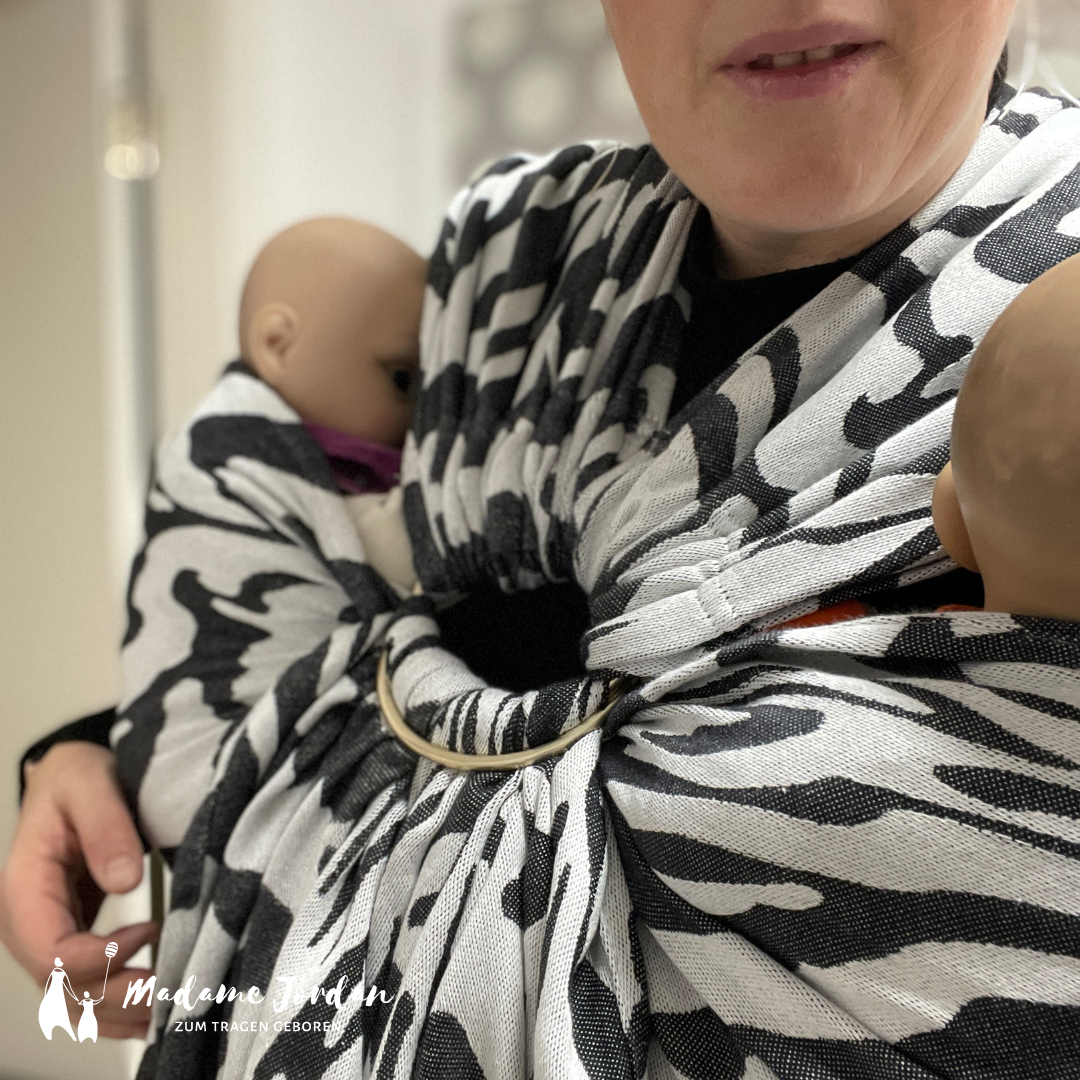 Ringsling für Zwillinge /Twins - Mono mit Bambusviskose