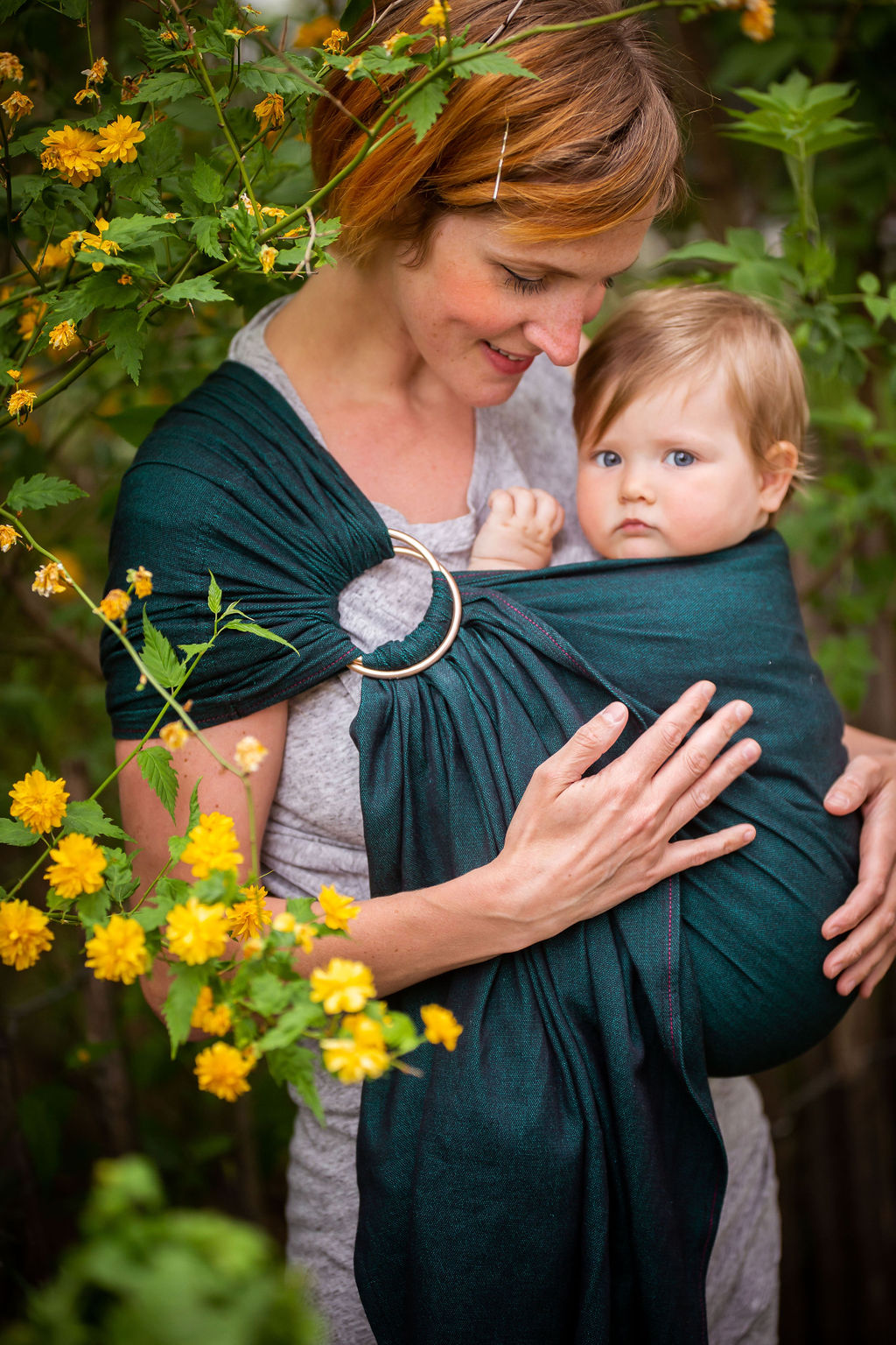 Madame Jordan - Ringsling - pur emerald