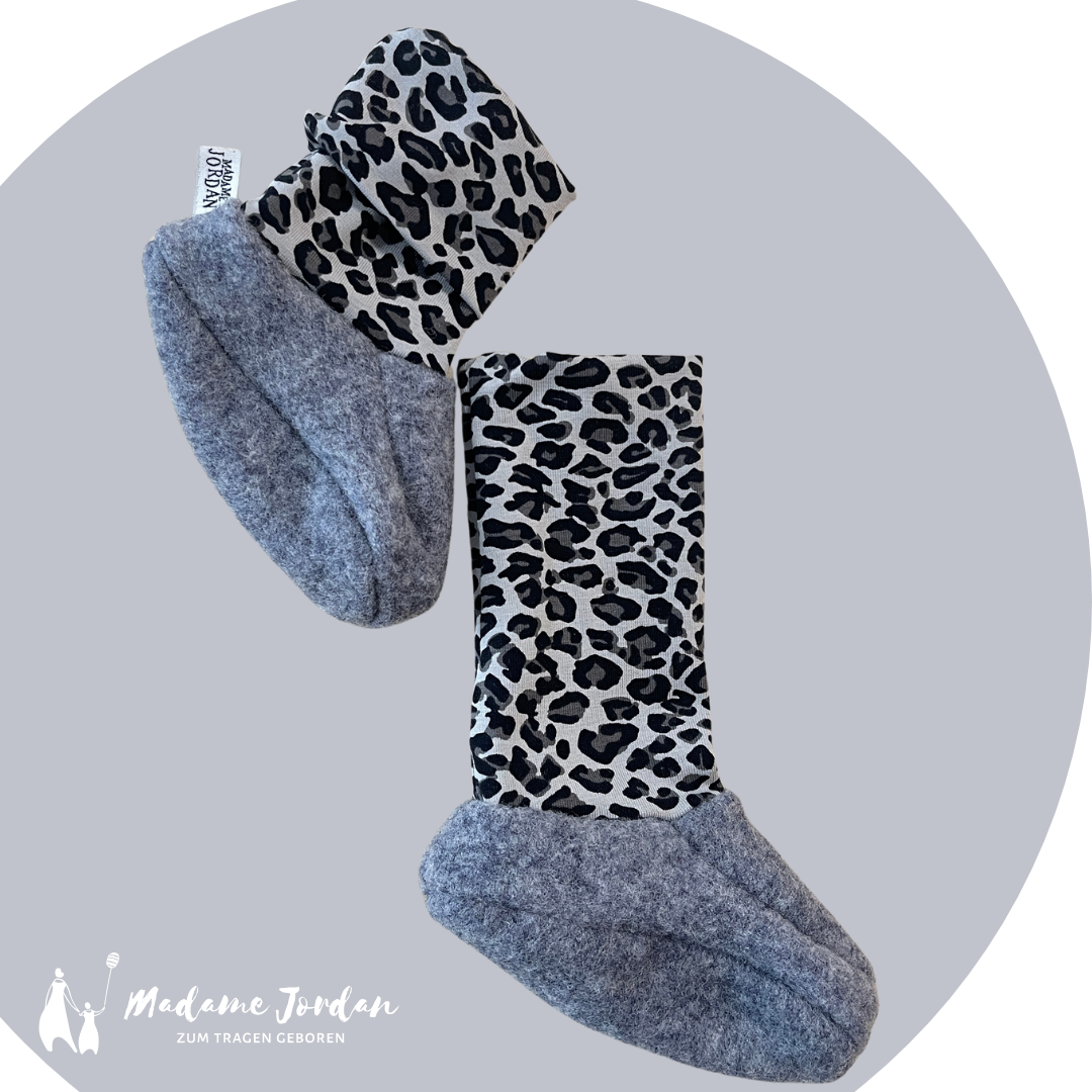 Wollschuhe - Trageschuhe grau / Leo Gr. M