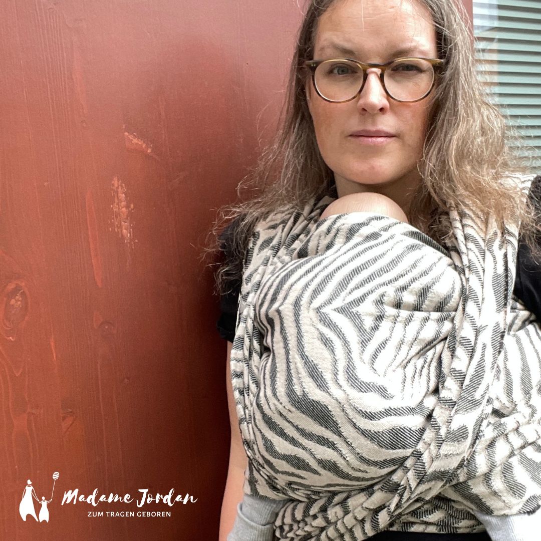 Madame Jordan - Ringsling - Snow Tiger mit Wolle