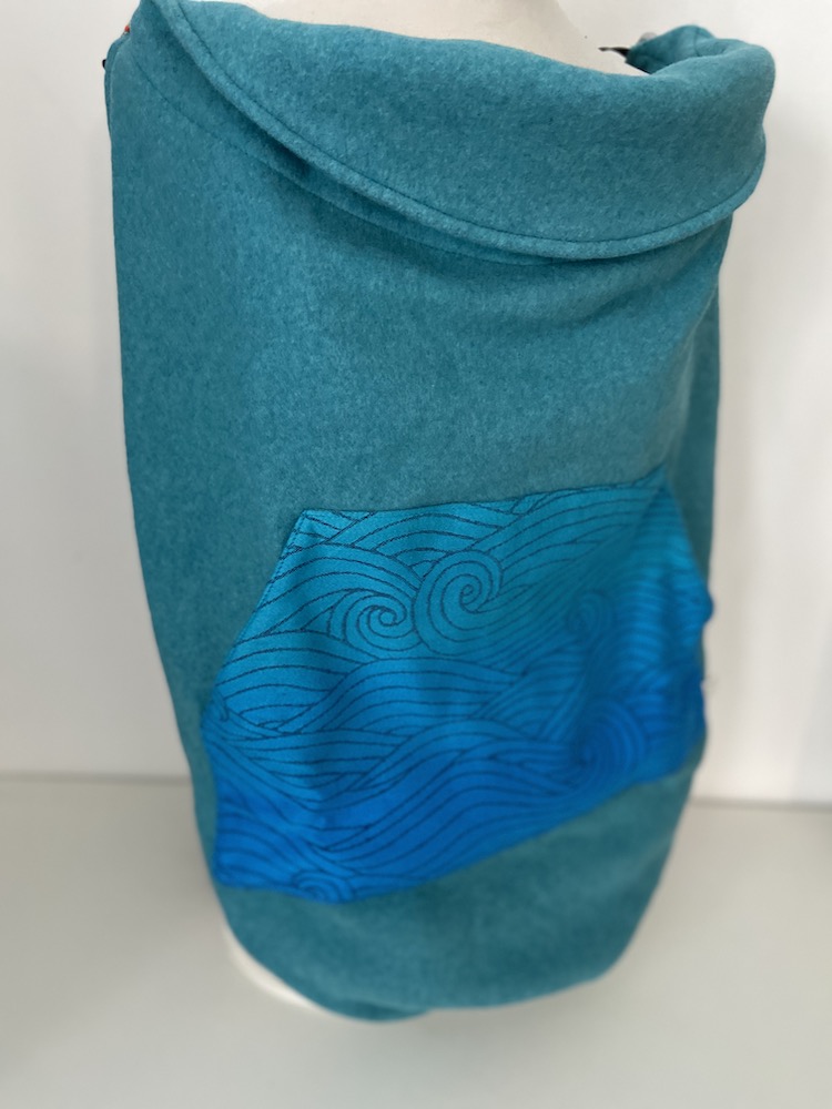 Tragecover - Baumwollfleece - Rei Harbour - blau für alle Babytragen & Tragetuch
