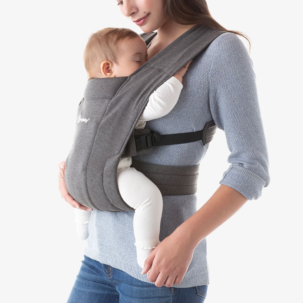 Ergobaby Embrace Babytrage für Neugeborene ab Geburt - Soft Knit Heather Grey