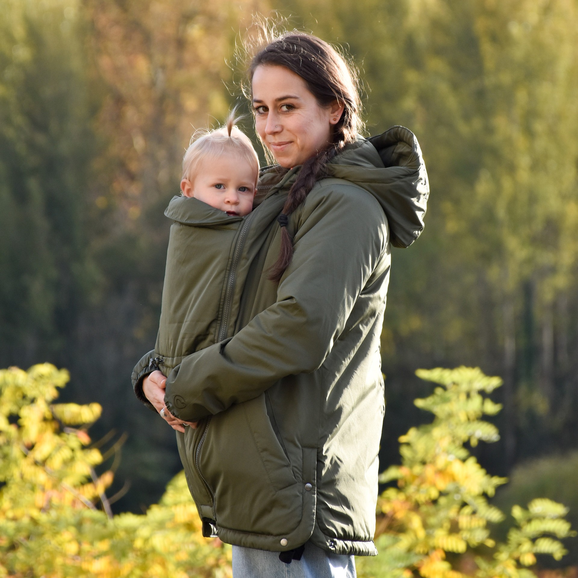Mamalila Tragejacke Boston - olive Gr. M
