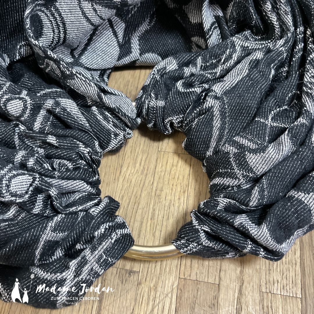Ringsling für Zwillinge /Twins  - Quantum black white