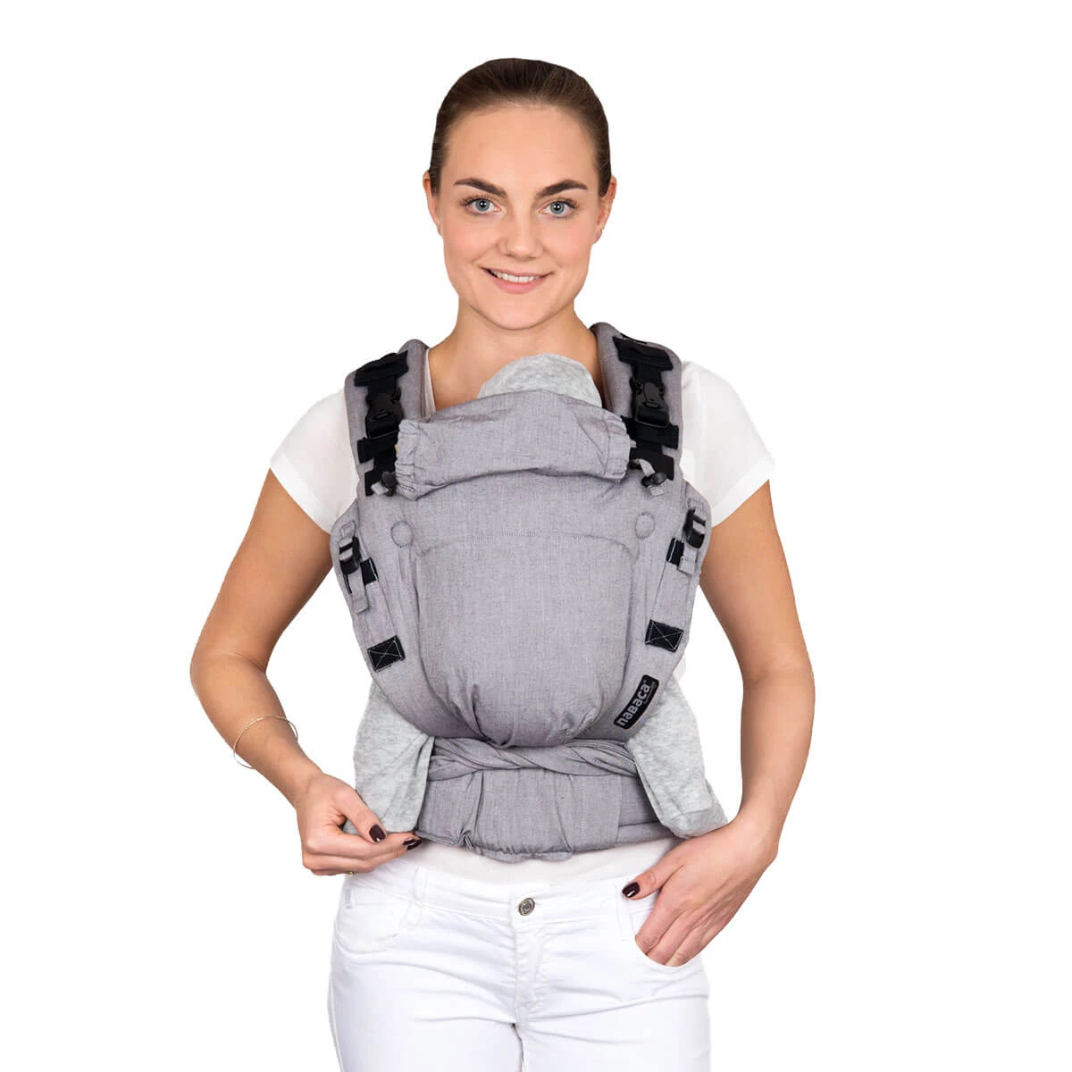 Hoppediz Babytrage Nabaca Basic-Set Popeline grau 